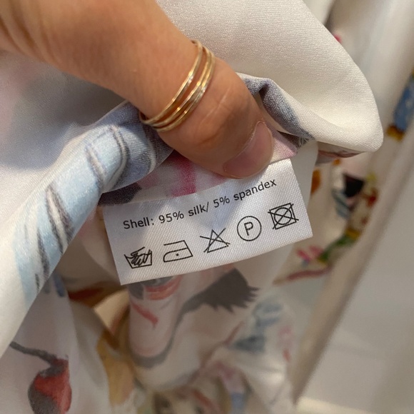 Apoteca Fashion Unique Silk Spandex Multicolor Cup Cake Print Summer Dress Sz S - Picture 8 of 8